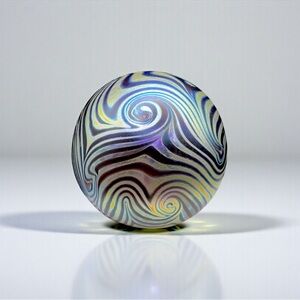🌺 Vintage Robert Eickholt Miniature Art Glass Paperweight — Signed, 1983